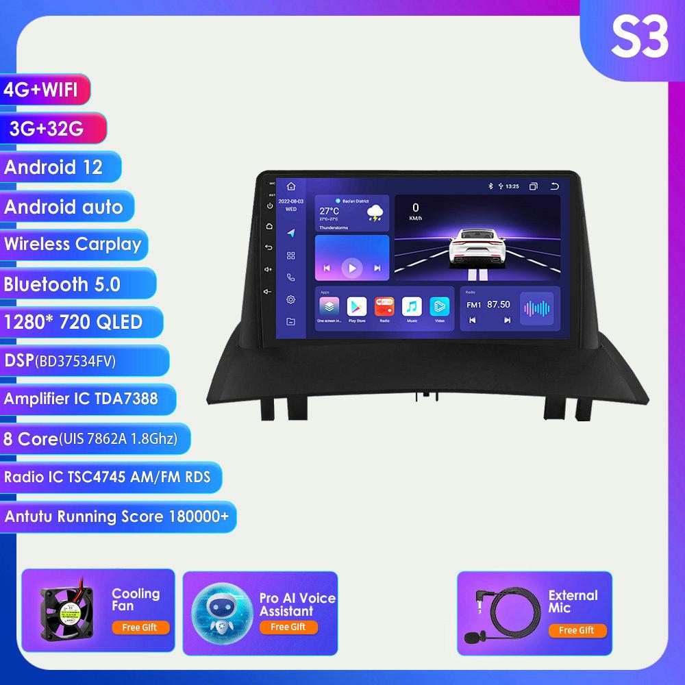 7862 System 2din Android Autoradio für Renault Megane 2 2002-2009 Autoradio Multimedia Video Player Intelligenter Bildschirm GPS Nav Head Unit Carplay 4G S3 8Core 3G 32G AI