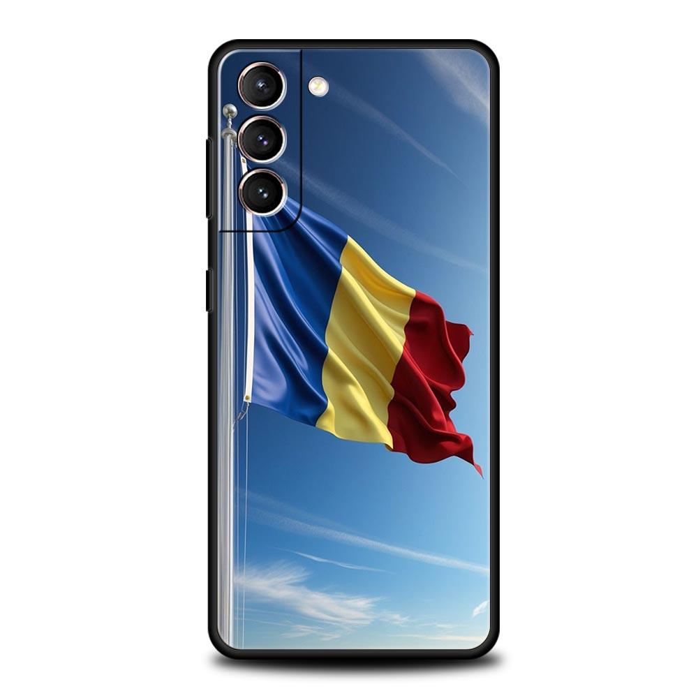 Handyhülle für Samsung Galaxy S25 Edge S24 S23 S22 S21 Ultra S20 FE 5G S10 S10E S9 Plus Weiche TPU Hülle Rumänische Flagge Galaxy S21 FE 5G