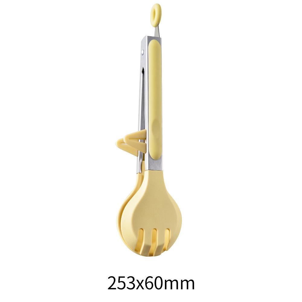 Lebensmittelzange, Küchenzange aus Edelstahl, Silikon, rutschfeste Kochklammer, Klemme für Grill, Salatwerkzeuge, Grill, Küchenzubehör