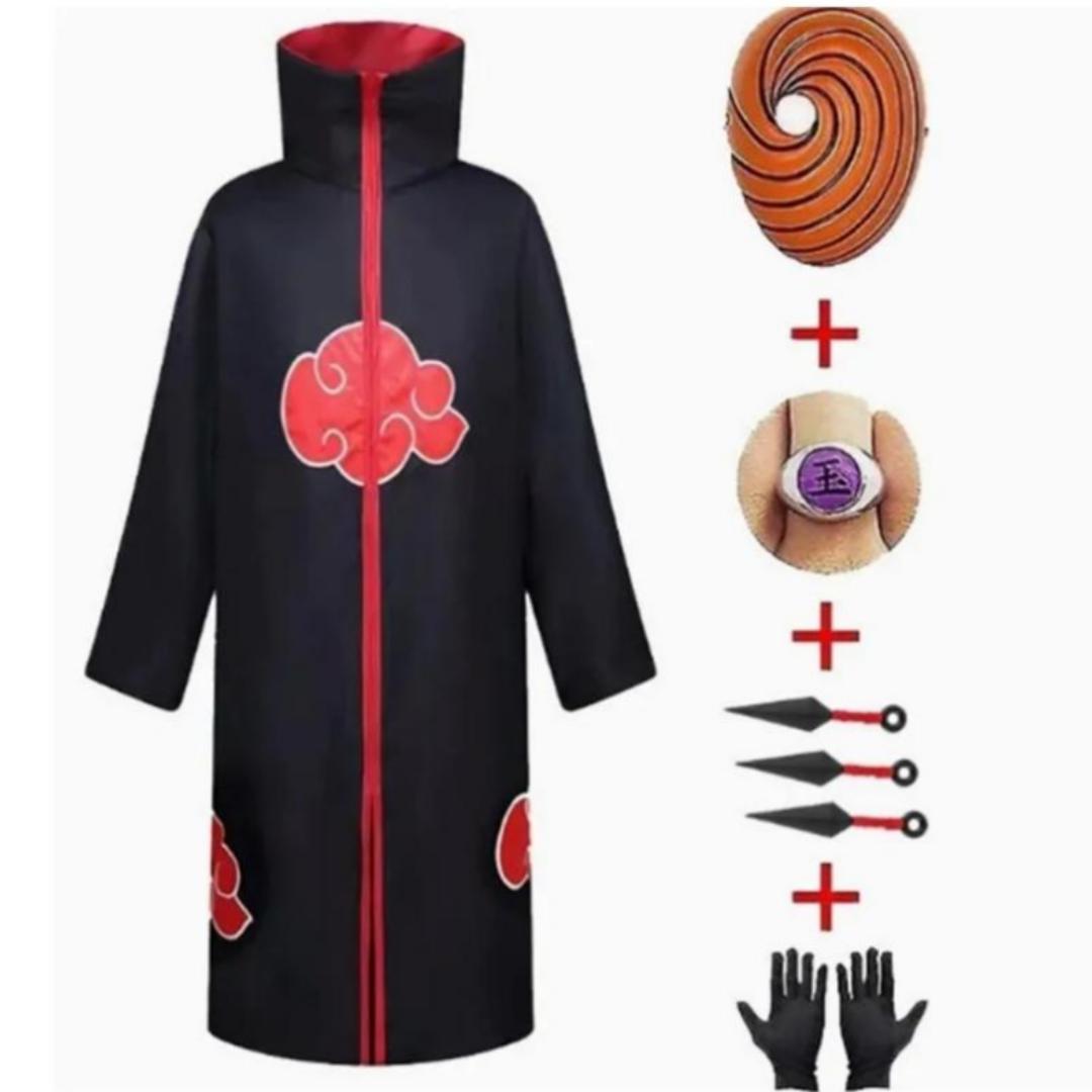 Uzumaki Akatsuki Cosplay Jungen Mädchen Uzumaki Jacke Hose Stirnband Perücke Requisiten Kind Uniform Kunai Halloween Kostüm XS/155