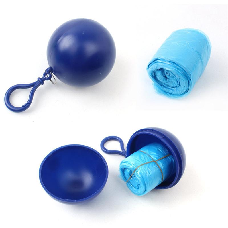 Handliche Regenbekleidung mit Kapuze, Regenjacke, Einweg-Regenmantel, Ball, wasserdichte Oberbekleidung dunkelblau