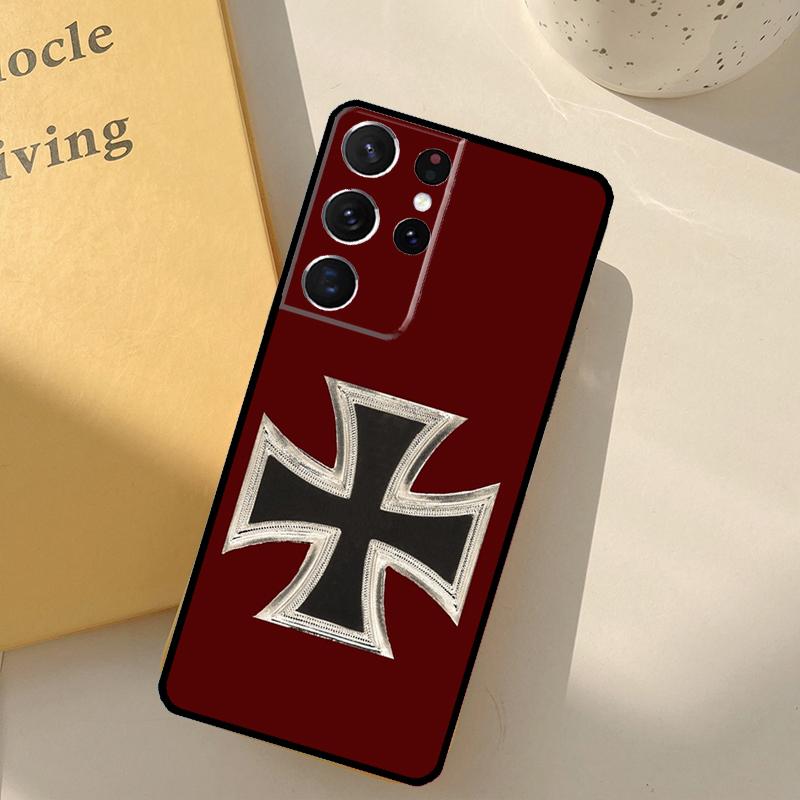 Deutsches 1870 Gott mit Uns Eisernes Kreuz Handyhülle Für Samsung Galaxy S23 S20 S21 S22 S24 S25 Ultra S9 S10 Plus S25 FE Hülle Schale Galaxy S22