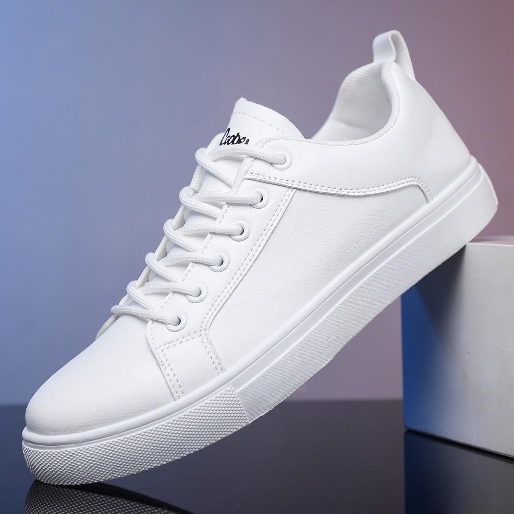 Übergröße 47 48 Herren Leder-Sneakers Herbst 2024 Neuankömmling Gittermuster Jungen Freizeit Lederschuhe Herren Plateau-Sneakers CN39(insole 245mm