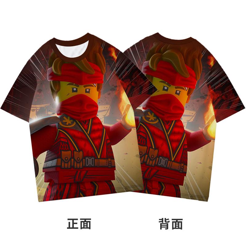 2025 MINISO Ninjago T-Shirt Cartoon Anime Druck Jungen und Mädchen T-Shirt im Sommer Neue Stil Street Trends Kinderkleidung Kurzarm 110 rosa