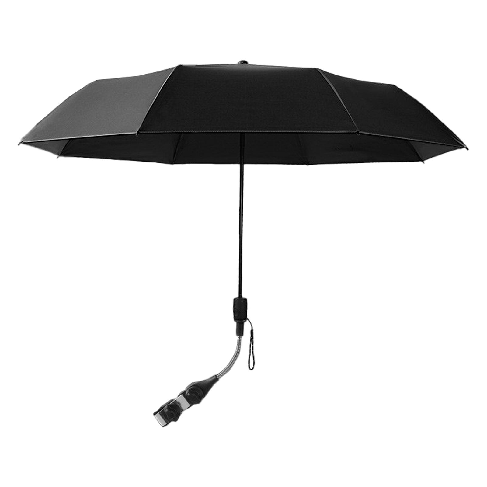 Dreifach faltbarer Sonnenschirm 37,4 Zoll 8 Speichen Baby Kinderwagen Sonnenschirm mit Metallklemme Sonnenschutz