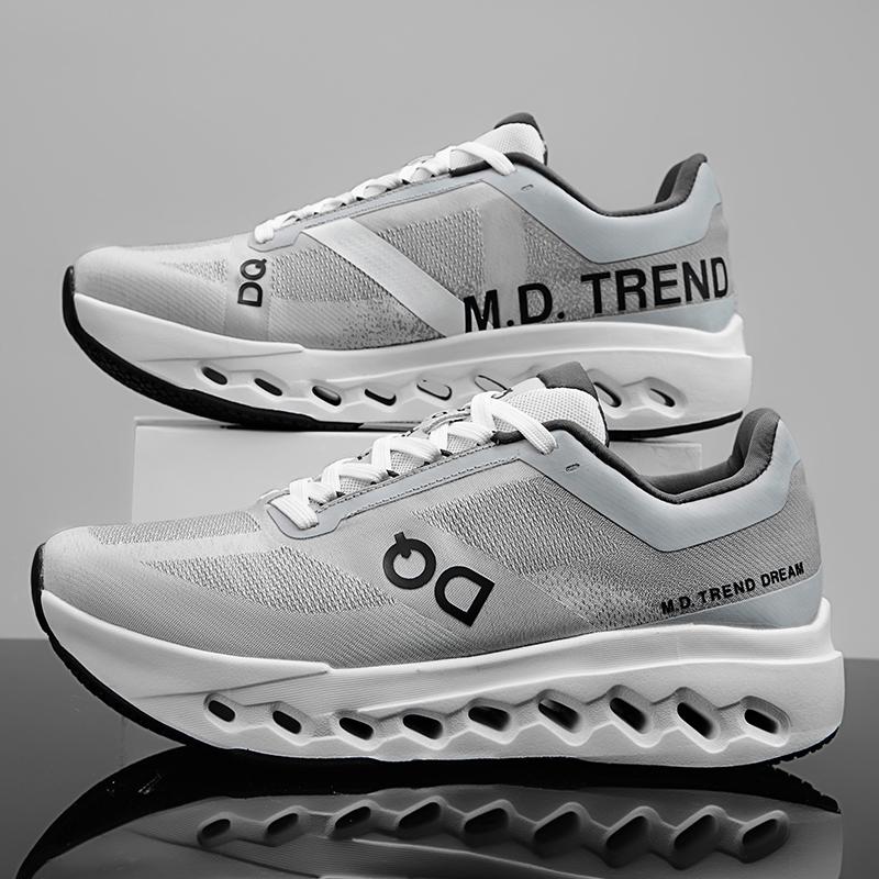 Marathon Sports Laufschuhe Herren Atmungsaktive Leichte Sneaker Bequeme Sportliche Rutschfeste Freizeit Outdoor Sneaker für Herren 45 grau