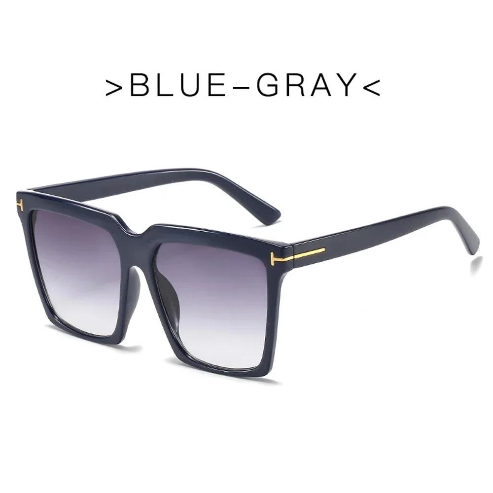 Quadratische Sonnenbrille Damen Vintage Übergröße T Damen Sonnenbrille Schwarz Farbverlauf Damenbrille Herren Oculos UV400