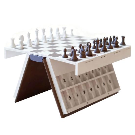 Buch Brettspiele Vokabeln Wörter Rechtschreib-Herausforderung Tischspiel 3D-gedrucktes Galgenmännchen Schach Vier gewinnt Schiffe versenken Strategiespiel B gray