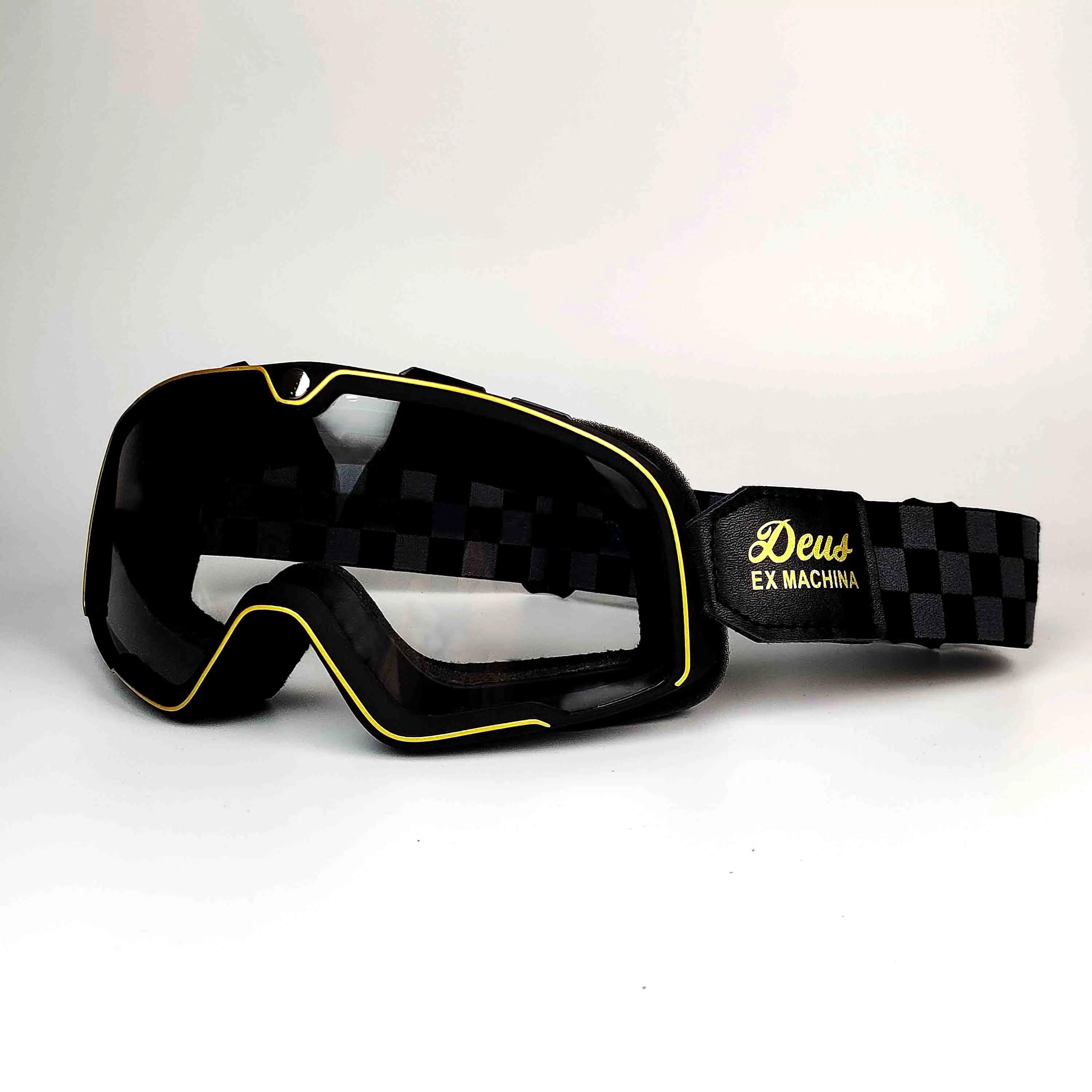 Retro Brille Motorrad Ski Brille Motocross Sonnenbrille Helm Fahren Rennen Cafe Racing Mountainbike ATV