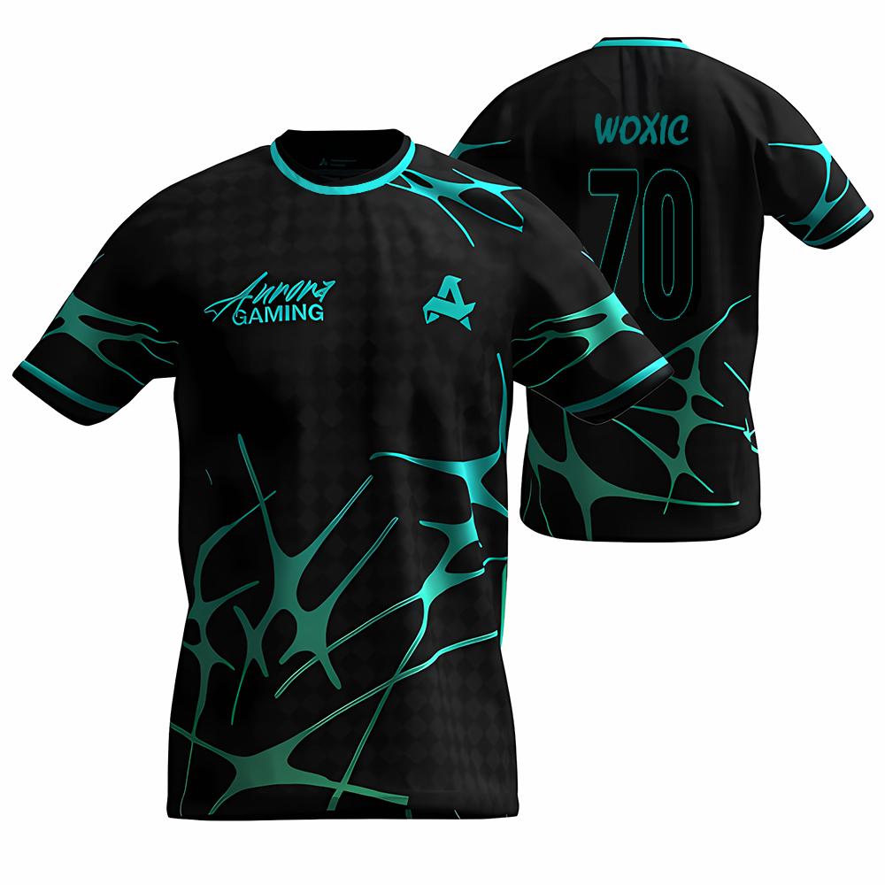 Aurora Gaming E-Sports Club Neue Sommeruniformen CS2 ESL Pro League Trainingsjerseys Spieler-personalisierte T-Shirts Jungen Geschenke Oberteile 6XL