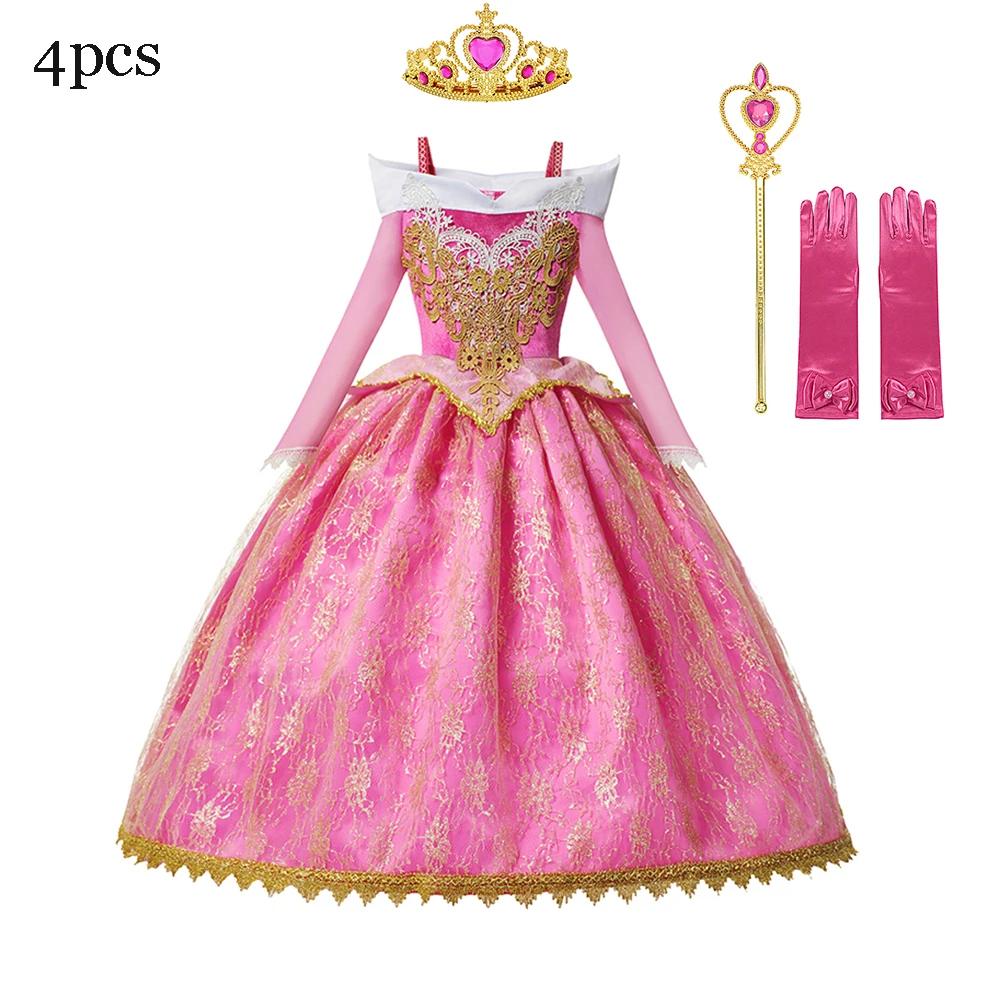 Neues Prinzessinnenkostüm für Mädchen, Party, Rollenspiel, verkleiden Sie sich, Halloween-Kostüme, Prinzessinnenkleid, Kinderparty, Cosplay-Kleid mit Zubehör 100