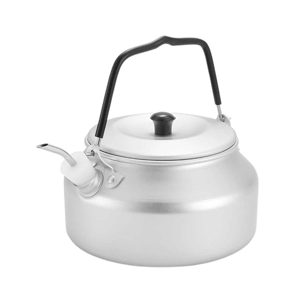 Camping-Kessel Tragbar Leicht Aluminiumlegierung Camping-Kaffeekanne mit Edelstahl-verlängertem Ausguss für Outdoor