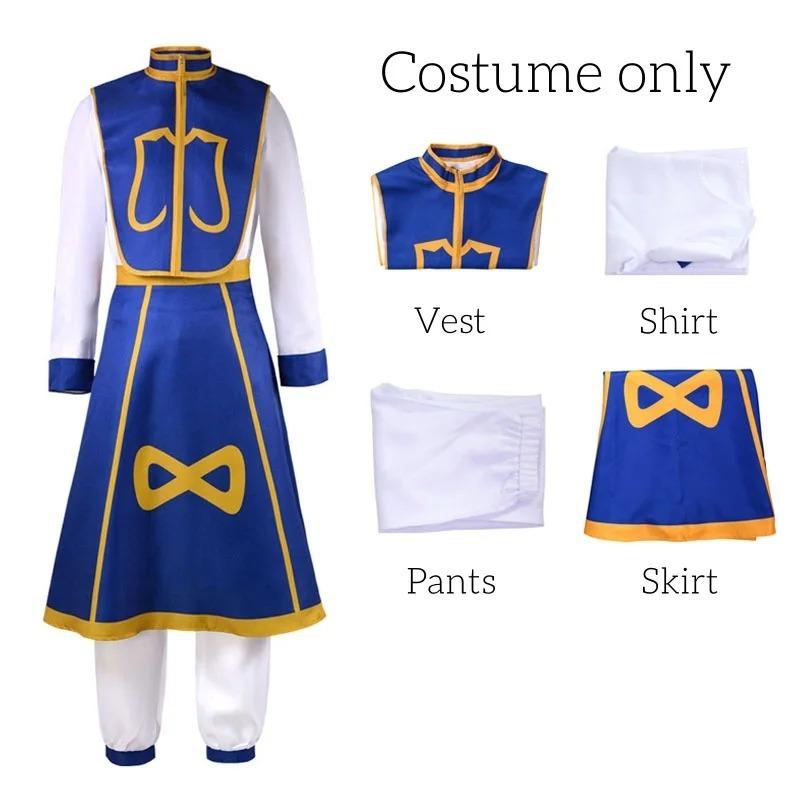 Hunter x Hunter Kurapika Urteils-Ketten Cosplay & Halloween Kostüm Armband & Perücke M blau