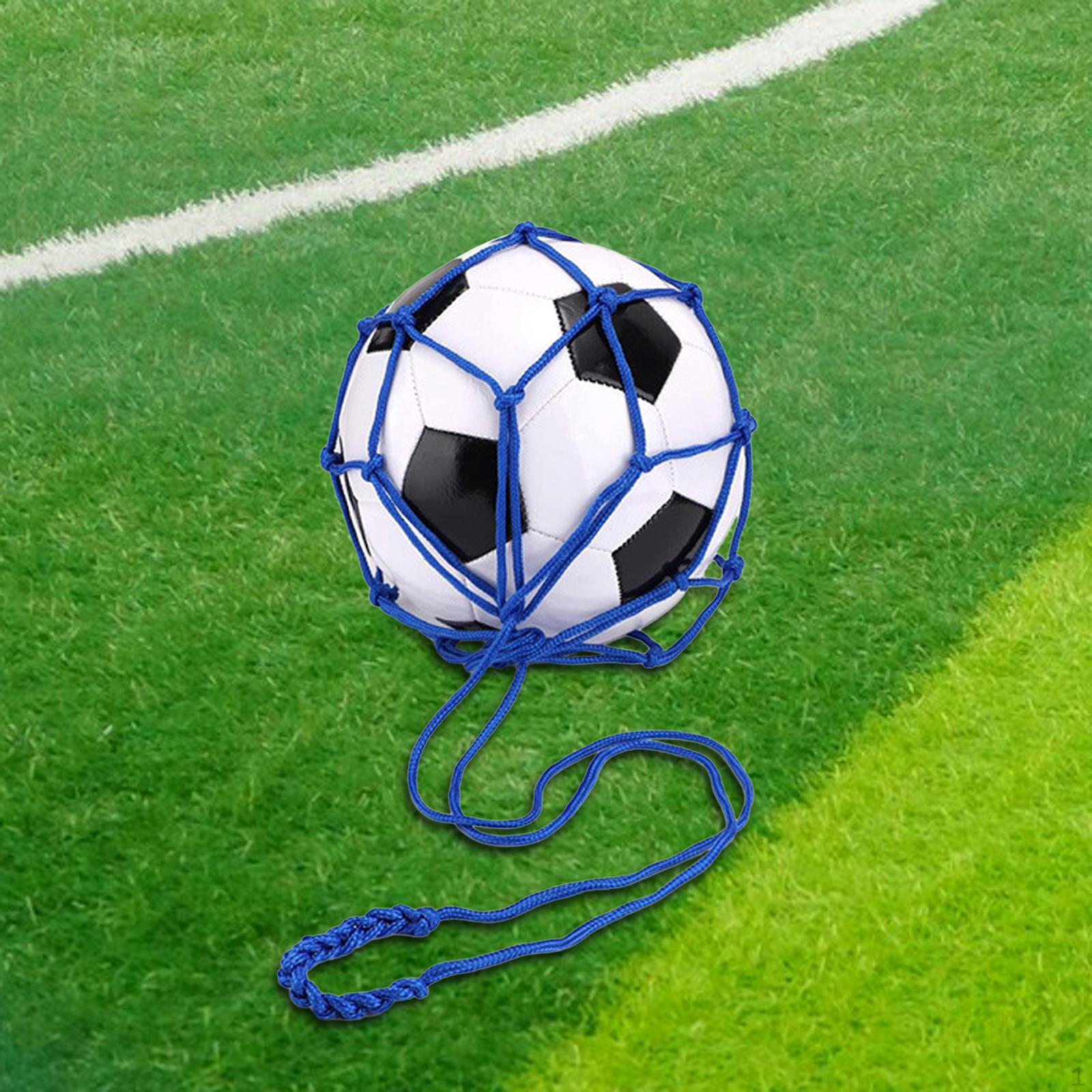 Fußball Kick Trainer Fußball Ball Net KICKER Ausrüstung Training Aid Nylon Halter Tasche Jonglieren blau