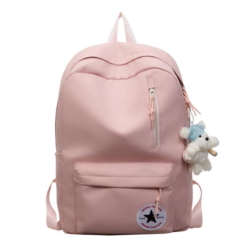 Schultasche Neuer Einfacher Rucksack Mode Mittel- und Oberschüler Schultasche Leicht Lässig Vielseitig Campus Rucksack Großhandel single bag rosa