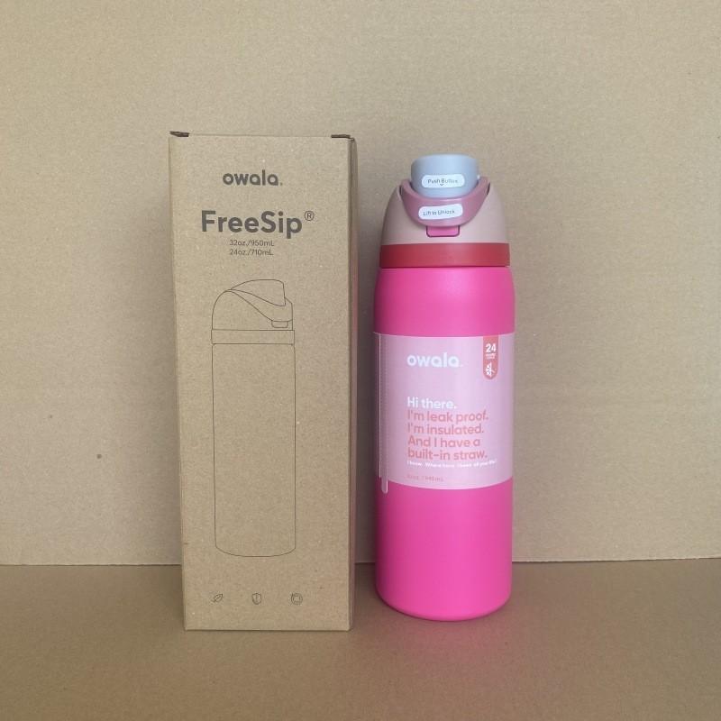 Owala Vakuum 32oz Sport-Wasserflasche Mit Isolierung Für Outdoor-Aktivitäten Und Geschenke Rose Red