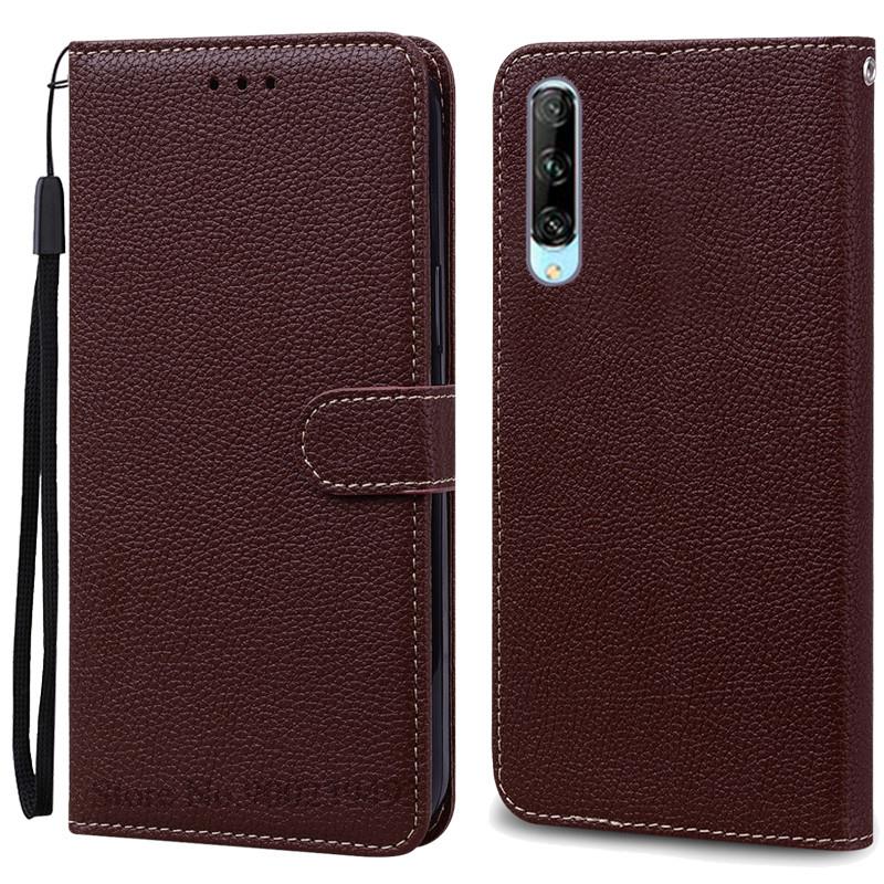 Für Huawei P Smart Pro Fall Telefon Abdeckung Weiche Silikon Brieftasche Flip Fall für Huawei P Smart Pro Telefon Fall fundas PSmart Pro Abdeckung Huawei P Smart Pro kaffeebraun
