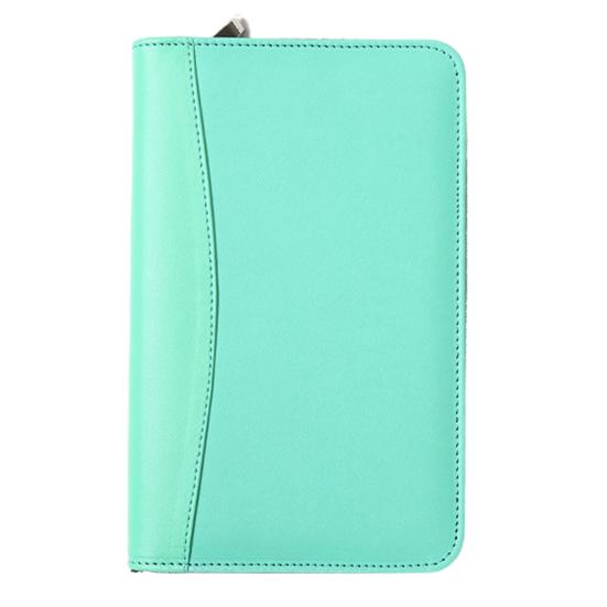 Notizbuch, lose Blätter, Aufbewahrungstasche, Design, Reißverschluss, Spiralbindung, A6, Schreibtagebuch, Notizbuch, Bürobedarf grün