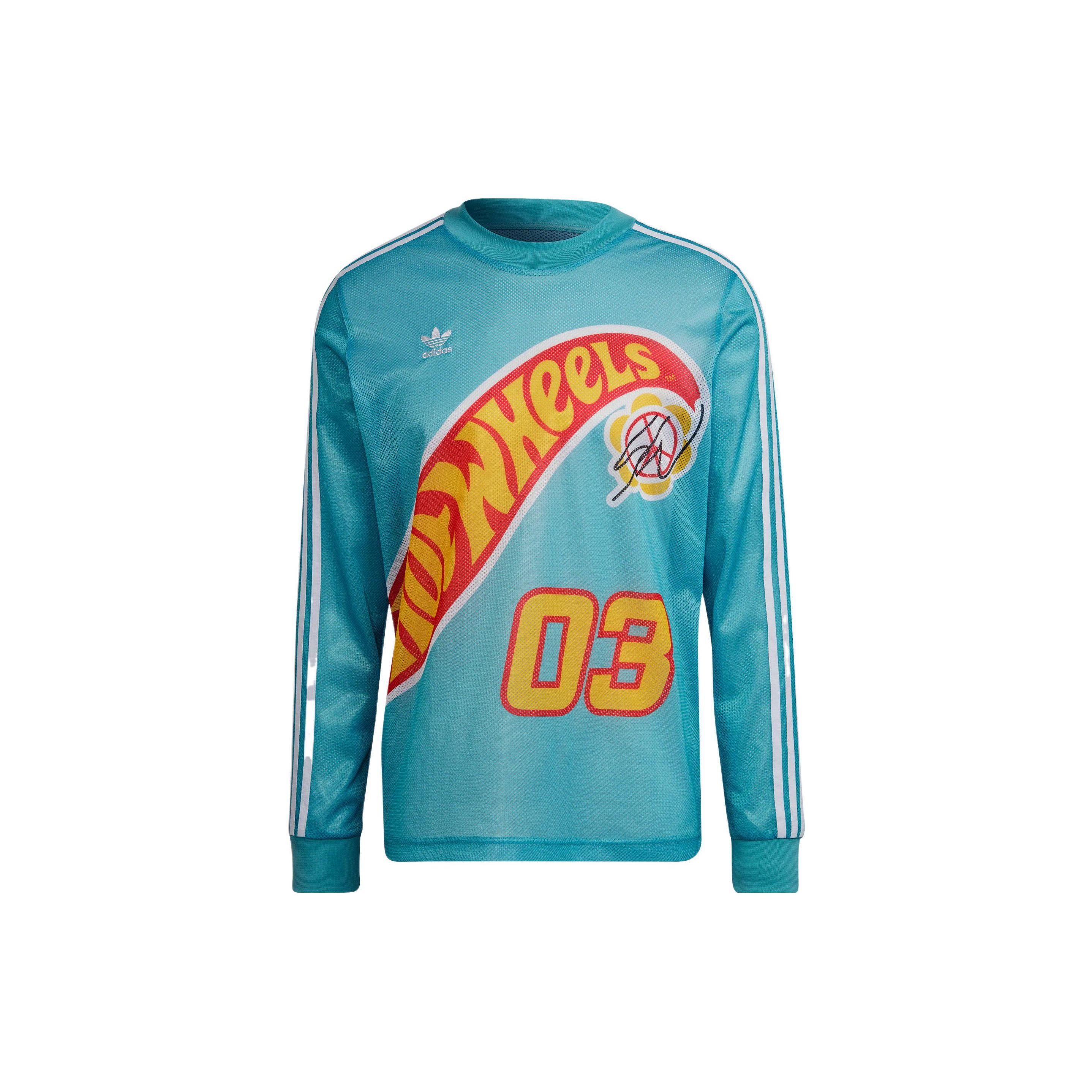 Adidas Originals x Hot Wheels x Sean Wotherspoon Co-Branded Langarm T-Shirt Herren Oberteile Blau HT6581 S