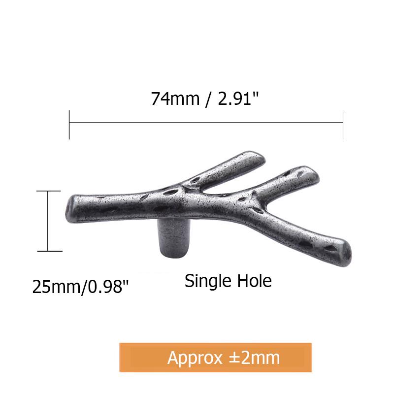 NAIERDI Baumzweig-Möbelgriffe, Küchenschrank-Türgriffe, Schubladenknöpfe, Hardware