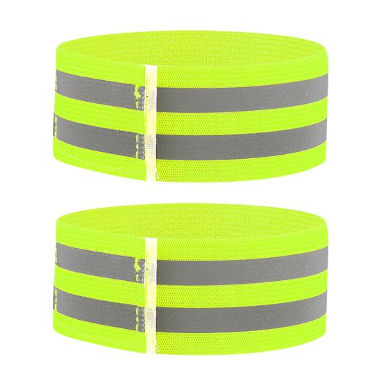 1/2 Stück Fahrradhose, Reflektorband, hohe Sichtbarkeit, elastisch, verstellbar, für Herren und Damen, Nachtlauf, Warnband für Arme, Handgelenke, Beine, Knöchelriemen, Fahrradzubehör 2pcs