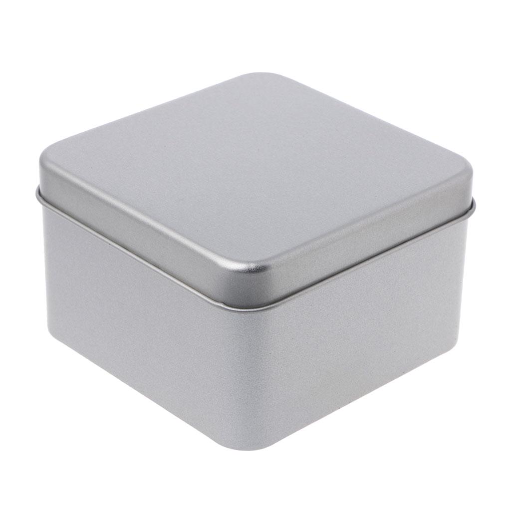 9x9cm Kleine Metall Zinn Silber Lagerung Box für Fall Veranstalter Für Geld Münze Candy