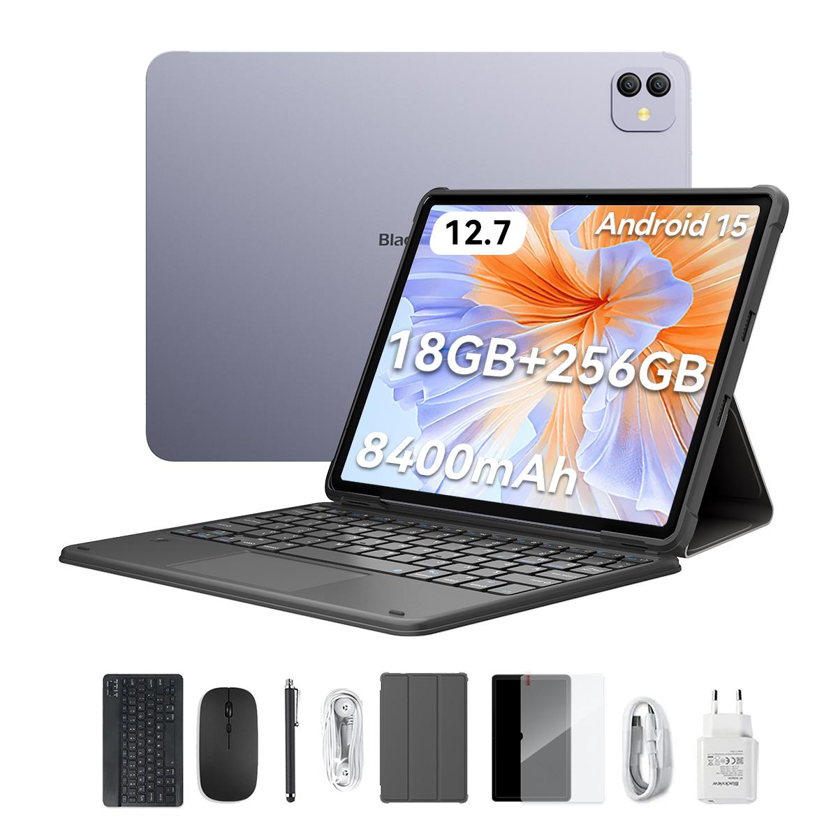 Blackview LINK 8 12,7 Zoll Tablet Android 15 12 GB RAM 256 GB Speicher, Großes Display Widevide L1, Octa-Core G100, 8400 mAh, 5G WiFi, 4G LTE, 18W 6GB+256GB violett
