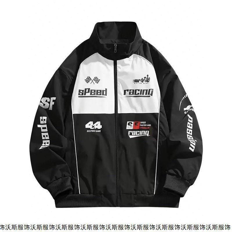 Herren Damen Motorrad Reitjacke Winddicht Lässig Baseball Stil Bestickt Oberbekleidung Medium
