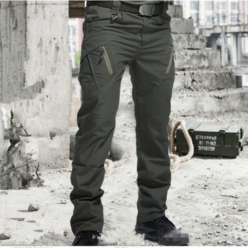 MAITA Militärische Taktische Hose für Herren Kampf-Militärhose Herrentaschen mit vielen Taschen Outdoor-wasserdichte Freizeit-Cargohose Taktische Hose L grün