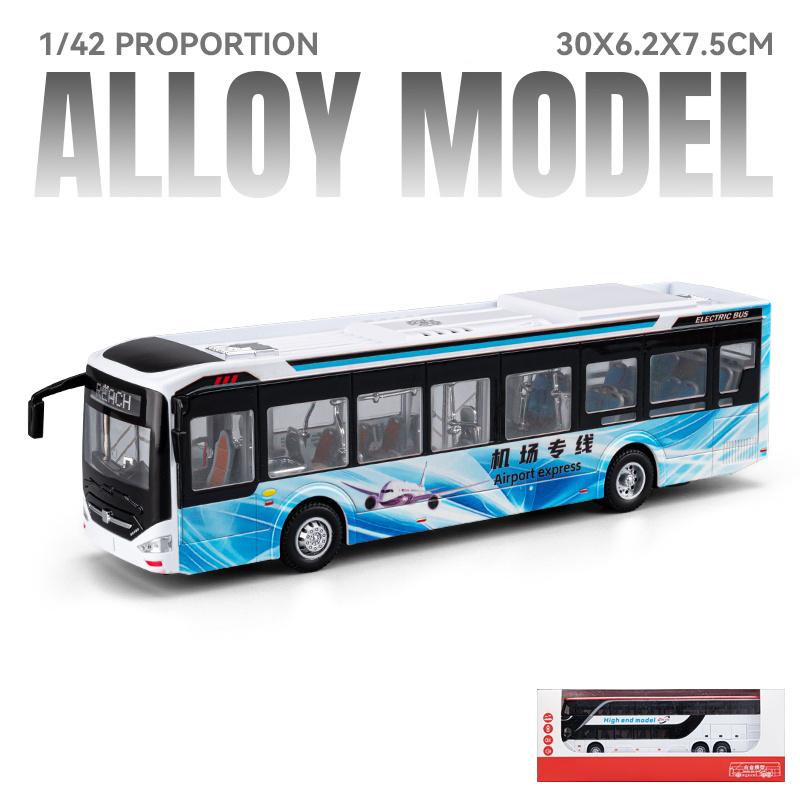 1:42 Neue Energie Bus Legierung Metall Druckguss Modellauto Junge's Hohe Simulation Modellauto Kinder Spielzeug Feiertagsgeschenk Heimdekoration Junge