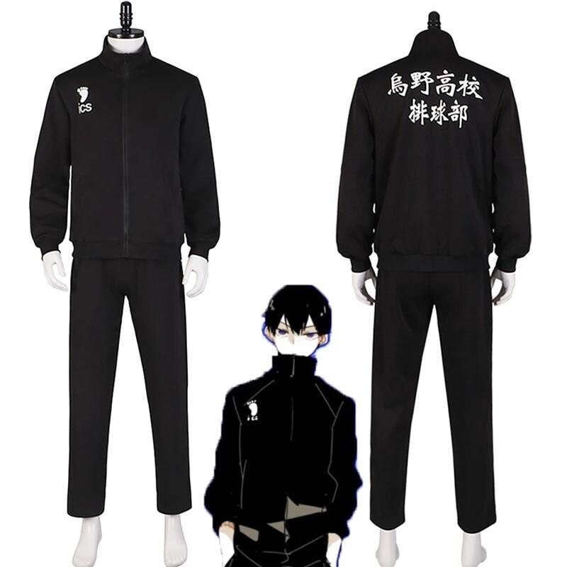 Haikyuu!! Anime Haikyuu Karasuno Cosplay Kostüm High School Volleyball Club Uniform Jersey Mantel Hosen Jacke Sport Uniform xxl
