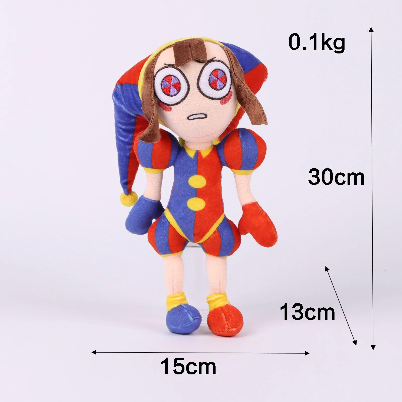40 cm The Amazing Digital Circus Jax Plüschtier Kawaii Jax Puppe Plüsch Kaninchen Weiches Stofftier Spielzeug Weihnachtsgeschenke für Kinder opp bag alizarin crimson