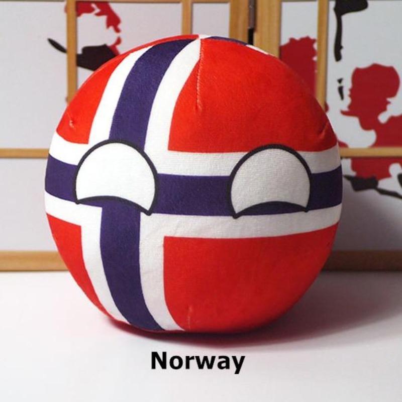20cm Polandball Plüsch Puppe Land Ball Anime Kurze Gefüllte Plüsch Puppe Spielzeug Norway