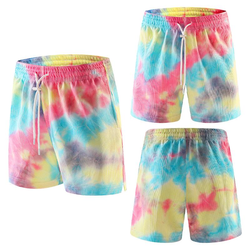 Camouflage Outdoor Laufshorts Herren Gym Sport Slips Schnelltrocknend Workout Training Fitness Jogging Schweißhosen Trainingsanzüge M rosa