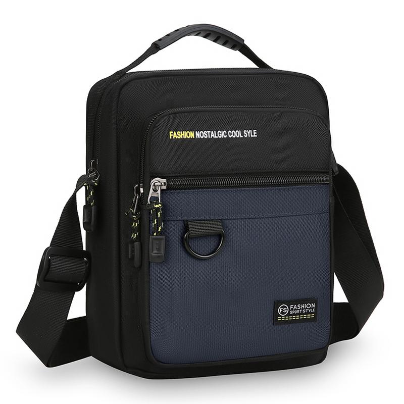 Herren Umhängetasche 2024 Neue lässige Herrentasche wasserdichte Outdoor-Multifunktions-Umhängetasche blau