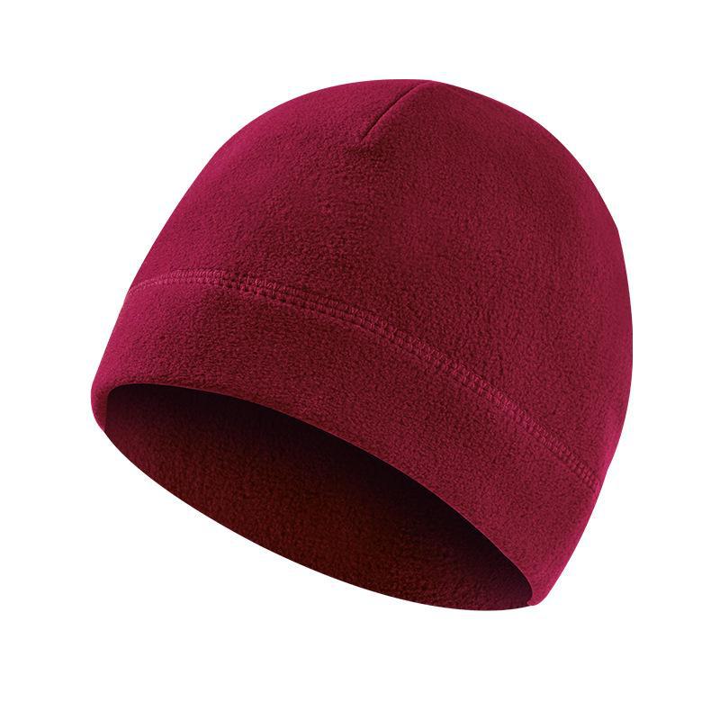 Kuschelige Herbst- & Winter-Fleece-Mützen: Schlaf, Ski, Radfahren, Kälteschutz-Styles für Männer & Frauen One Size claret