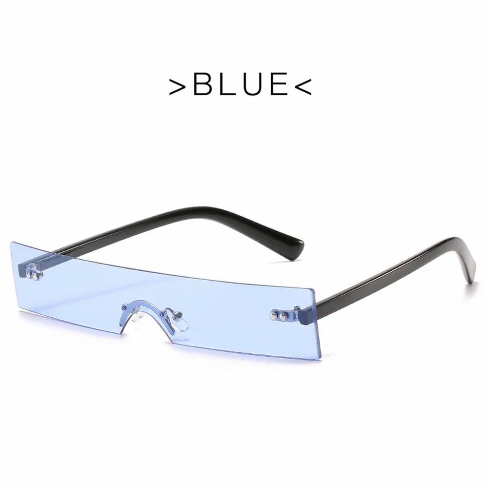Neue rechteckige Sonnenbrille Damenmode Luxus Designer Rot Rosa Klar Kleine Linse Persönlichkeit Sonnenbrille Shades UV400