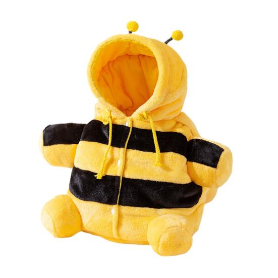 Katzen-Tragetasche Plüsch Welpen-Tragetasche mit verstellbarem Umhängegurt Niedliches Bären-Bienen-Design Reise-Haustier-Sling für Welpen Kleine Hunde Kätzchen S Honeybee