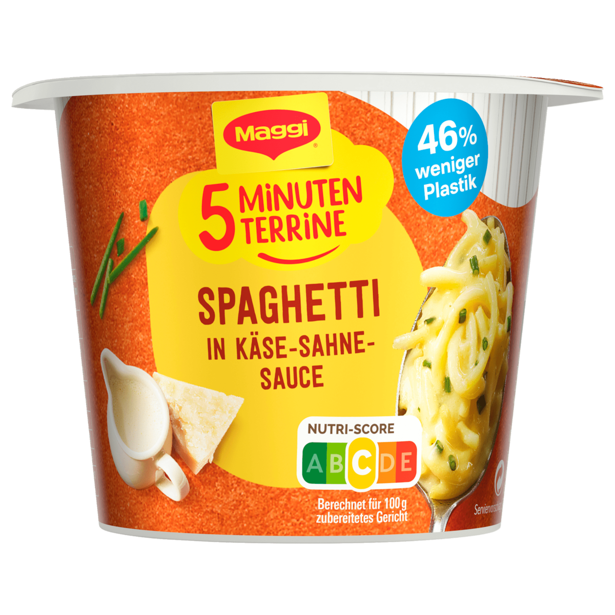 Maggi 5 Minuten Terrine Spaghetti in Käse-Sahne-Sauce 62g