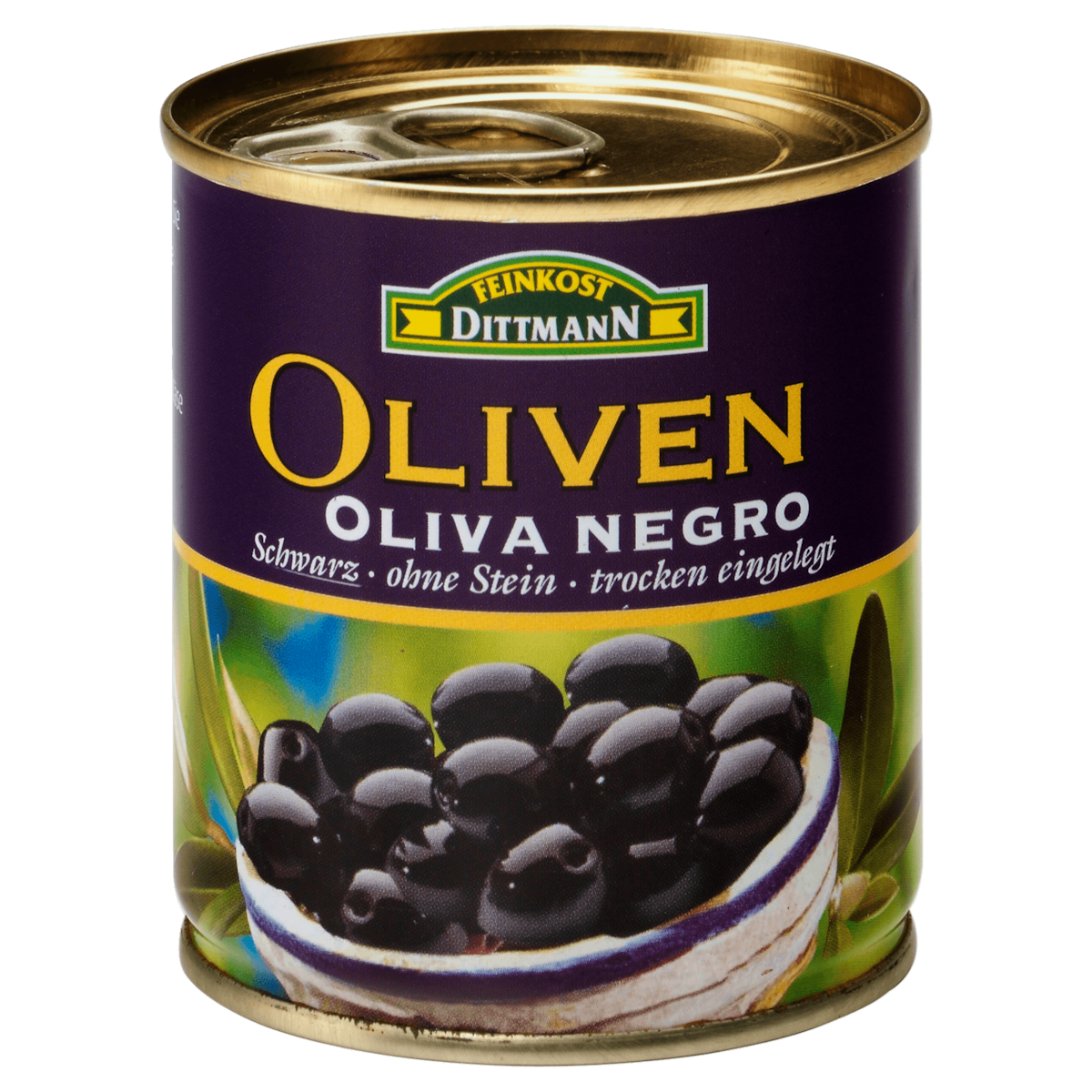 Feinkost Dittmann Oliven schwarz trocken eingelegt 85g