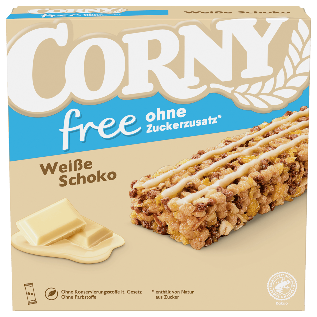 Corny Free Müsliriegel Weiße Schokolade 6x20g