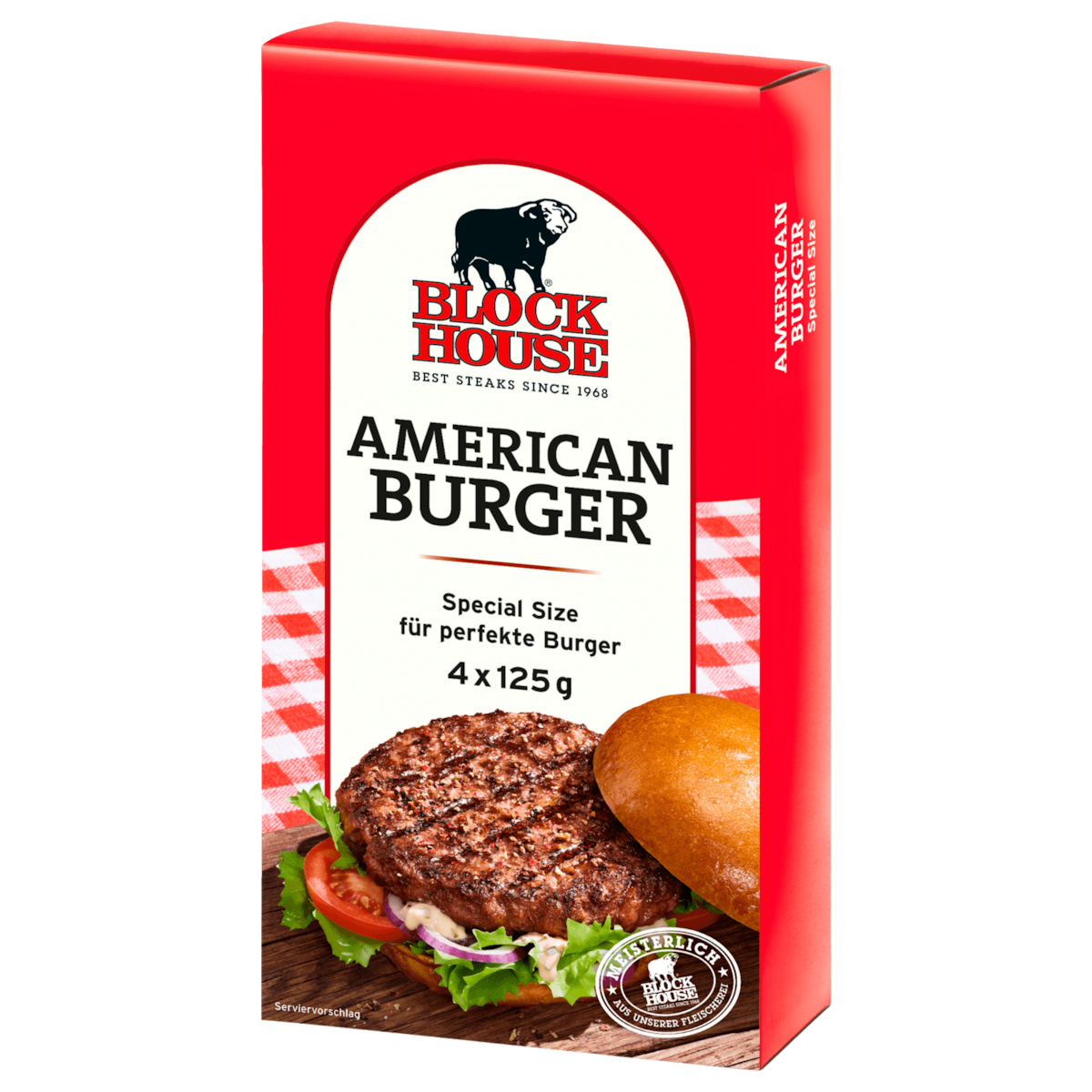 Block House American Burger Special Size 500g, 4 Stück
