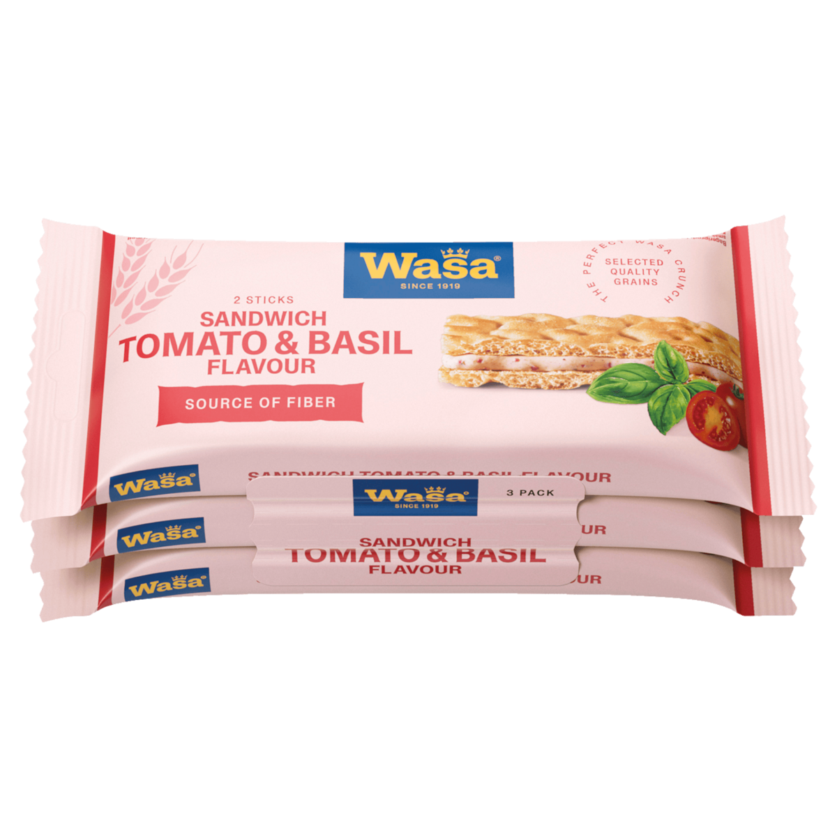 Wasa Sandwich Käse, Tomate & Basilikum 3x40g