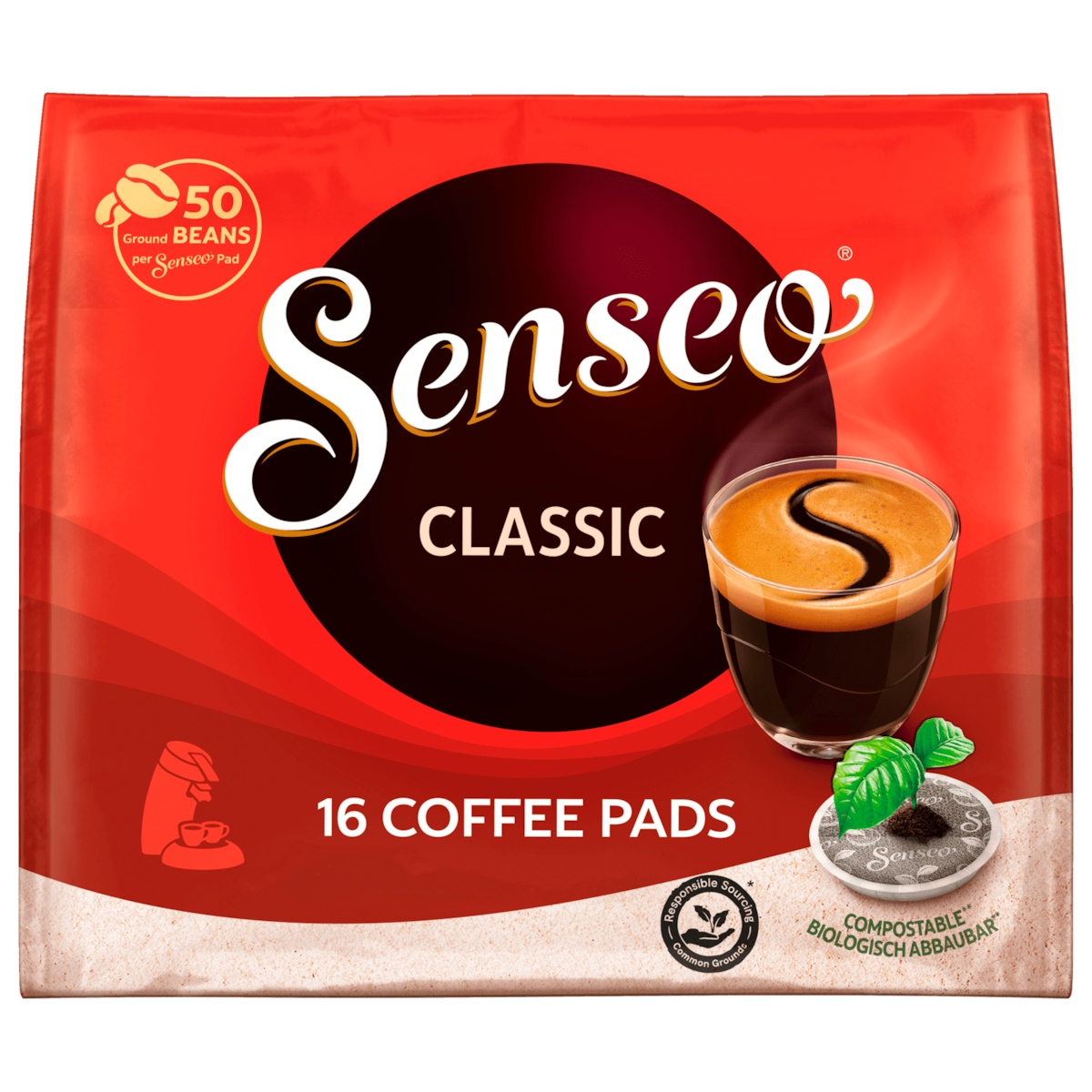 Senseo Kaffeepads Classic 111g, 16 Pads