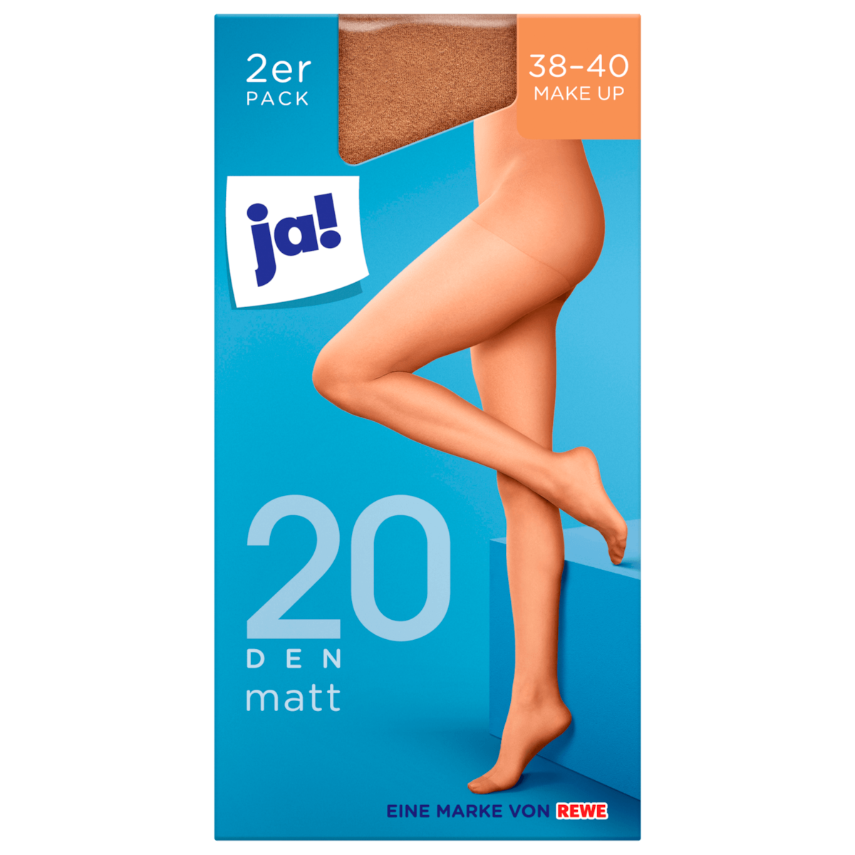 ja! Feinstrumpfhosen 20 DEN Gr. 38-40 Make Up matt 2 Stück