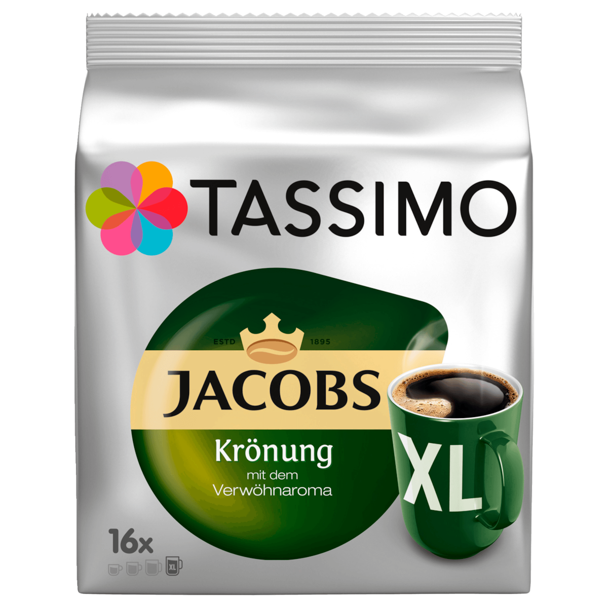 Tassimo Kaffeekapseln Jacobs Krönung 144g, 16 Kapseln
