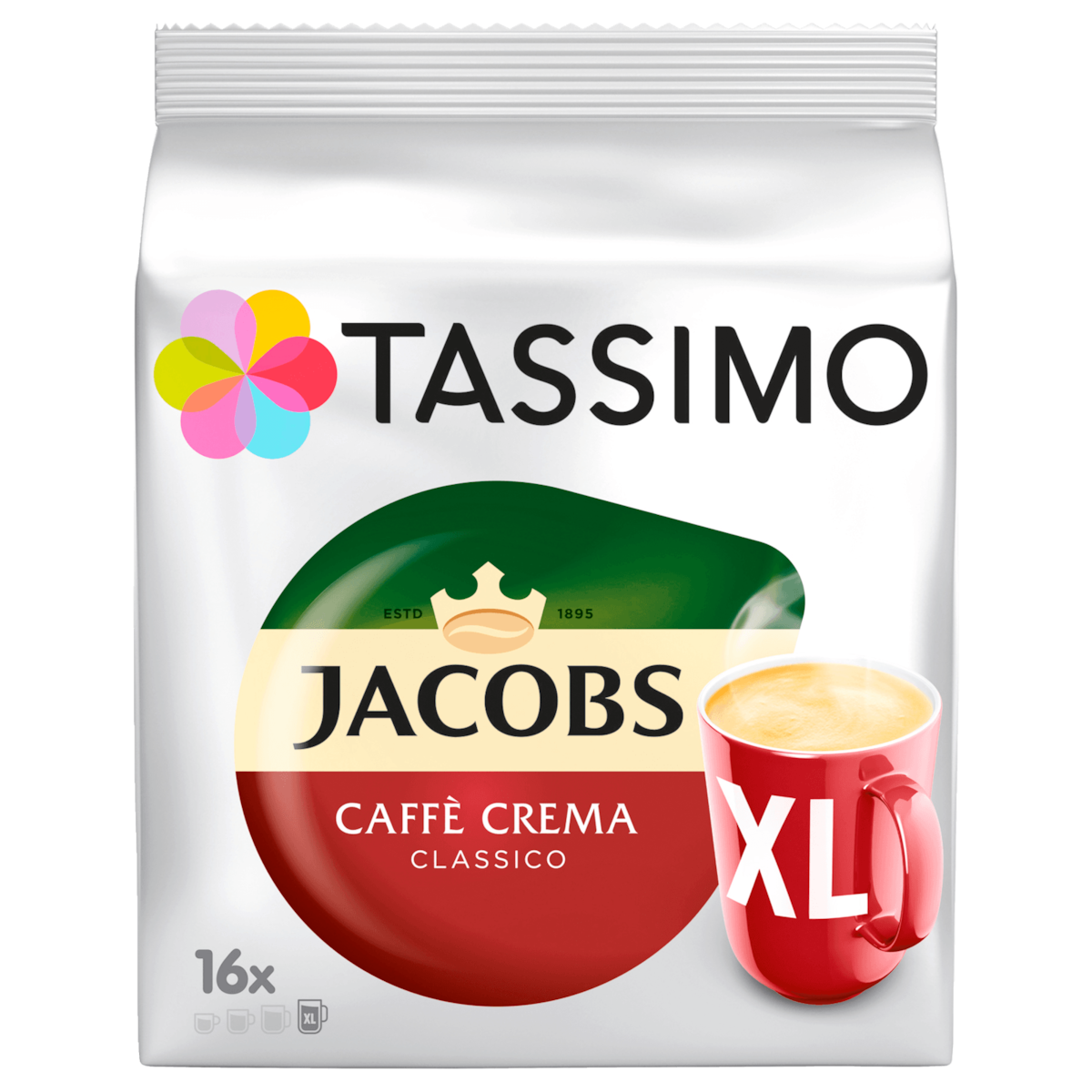 Tassimo Kaffeekapseln Jacobs Caffè Crema classico 132,8g, 16 Kapseln