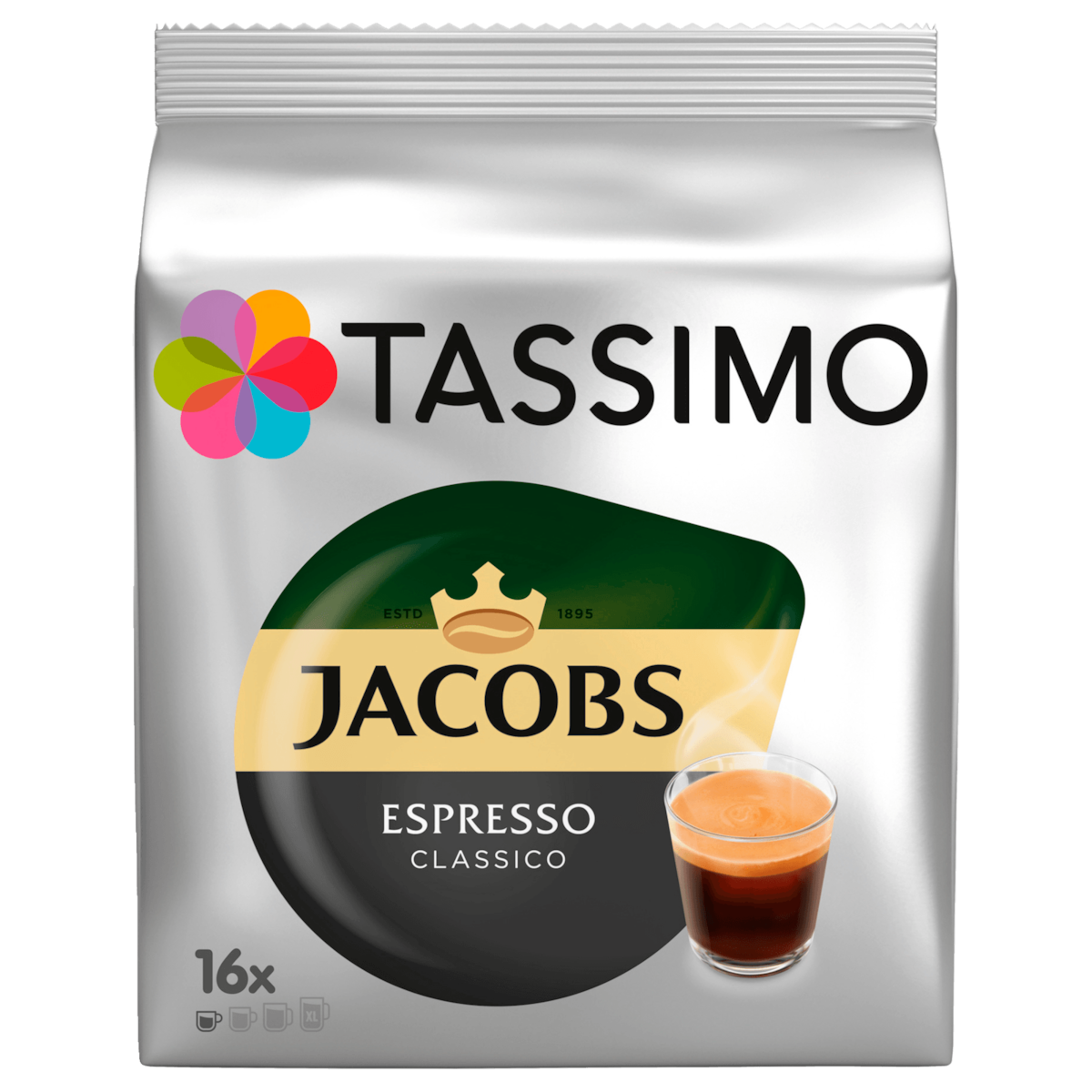 Tassimo Kaffeekapseln Jacobs Espresso classico 118,4g, 16 Kapseln
