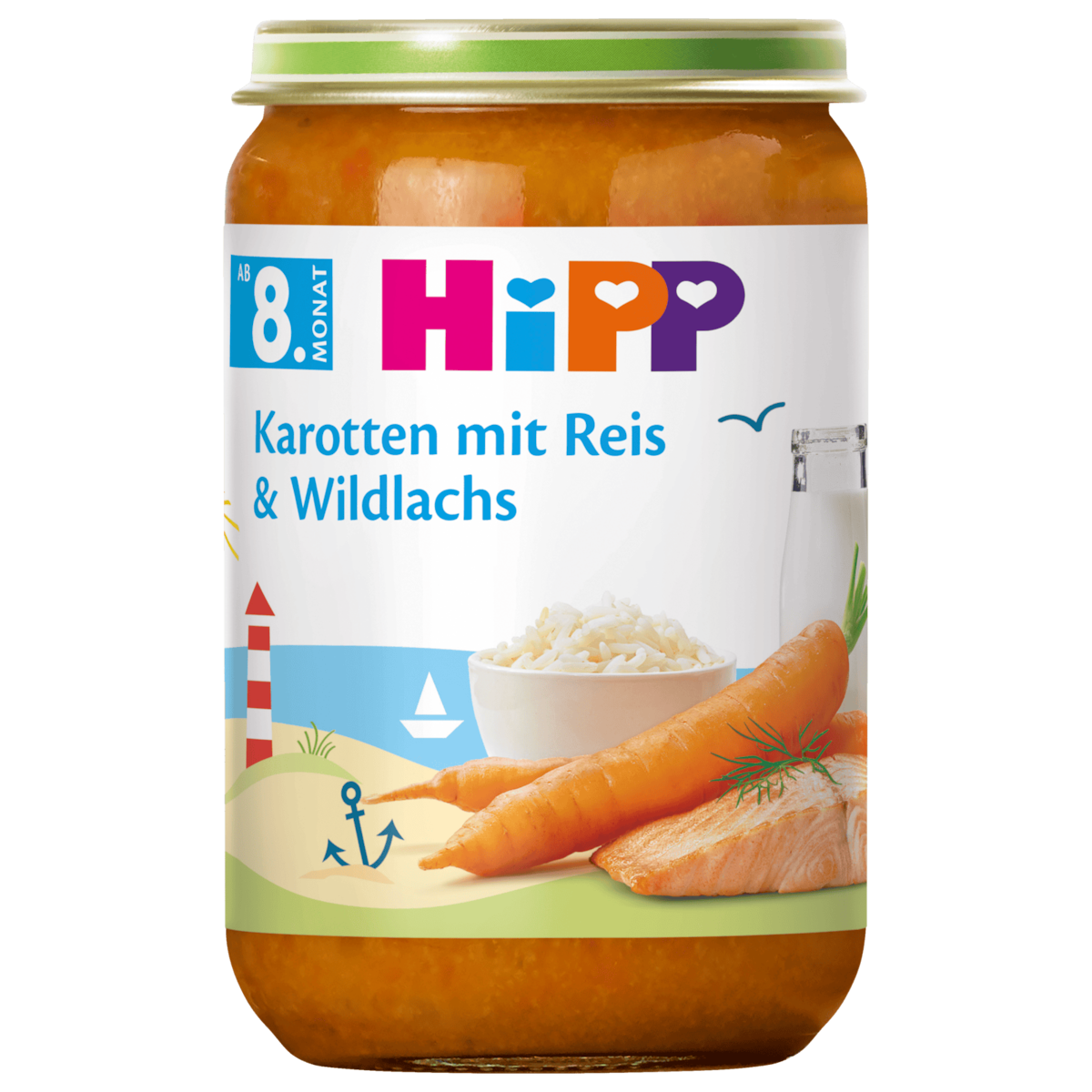 Hipp Bio Karotten mit Reis & Wildlachs 220g