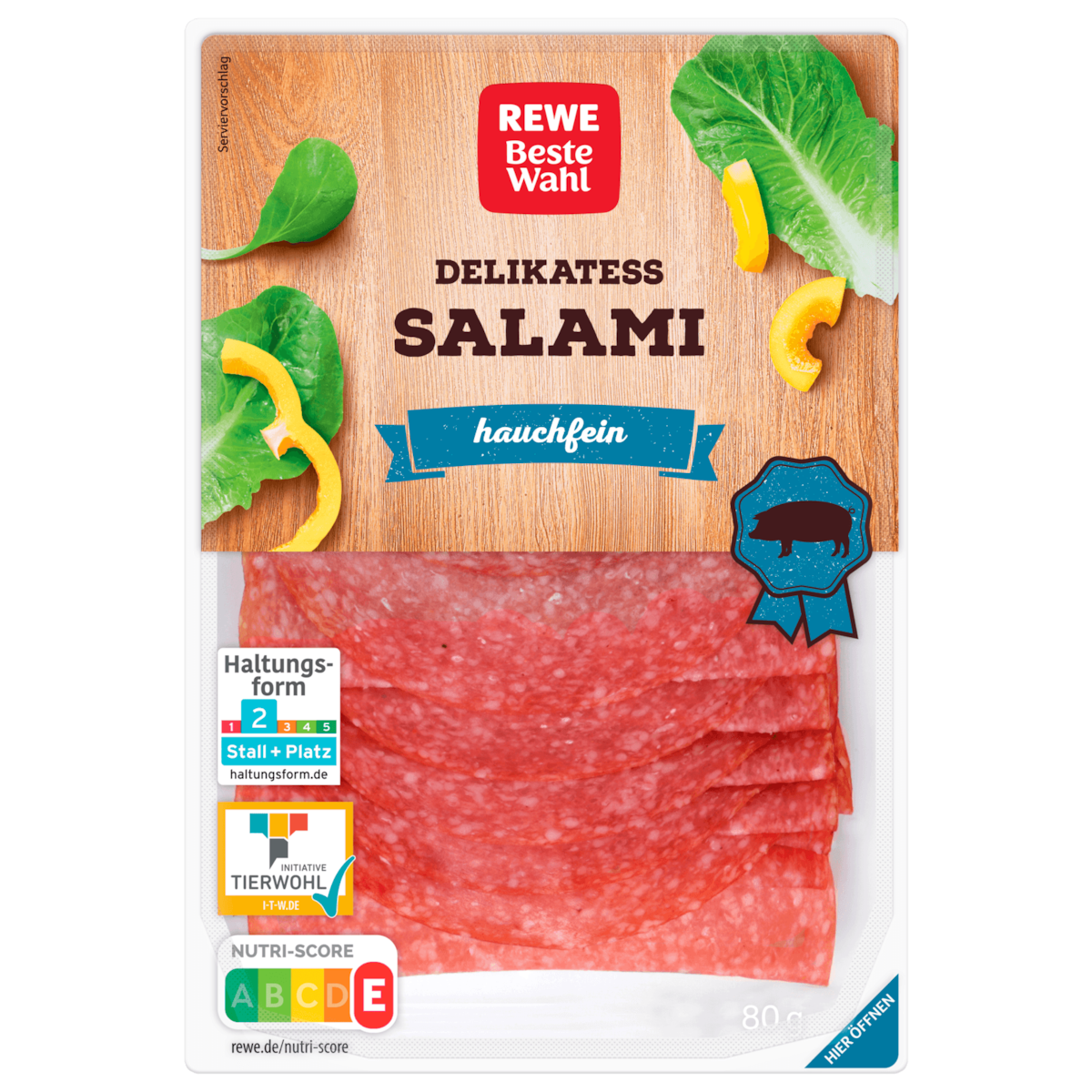 REWE Beste Wahl Salami 1a 80g